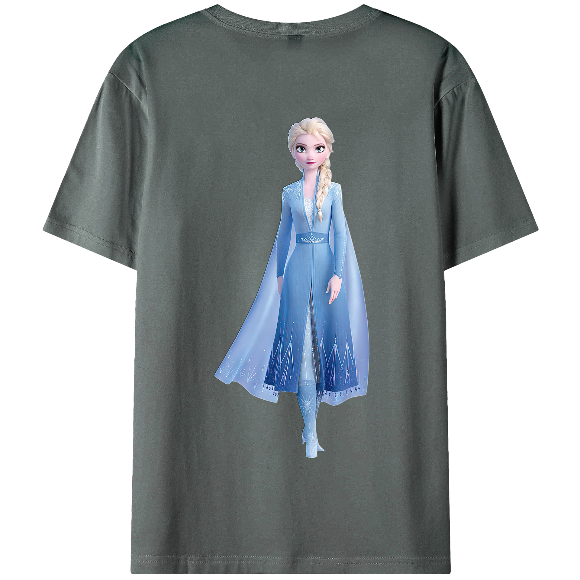 （画像用） アナと雪の女王 アンナ エルサ Frozen Anna Elsa 綿100％半袖Tシャツ（背面プリント）